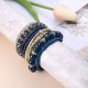 6 Sets Bohemian Stackable Bracelets For Women Multilayered Bead Bracelet Set Boho Stretch Strand Bangles Multicolor Fashion